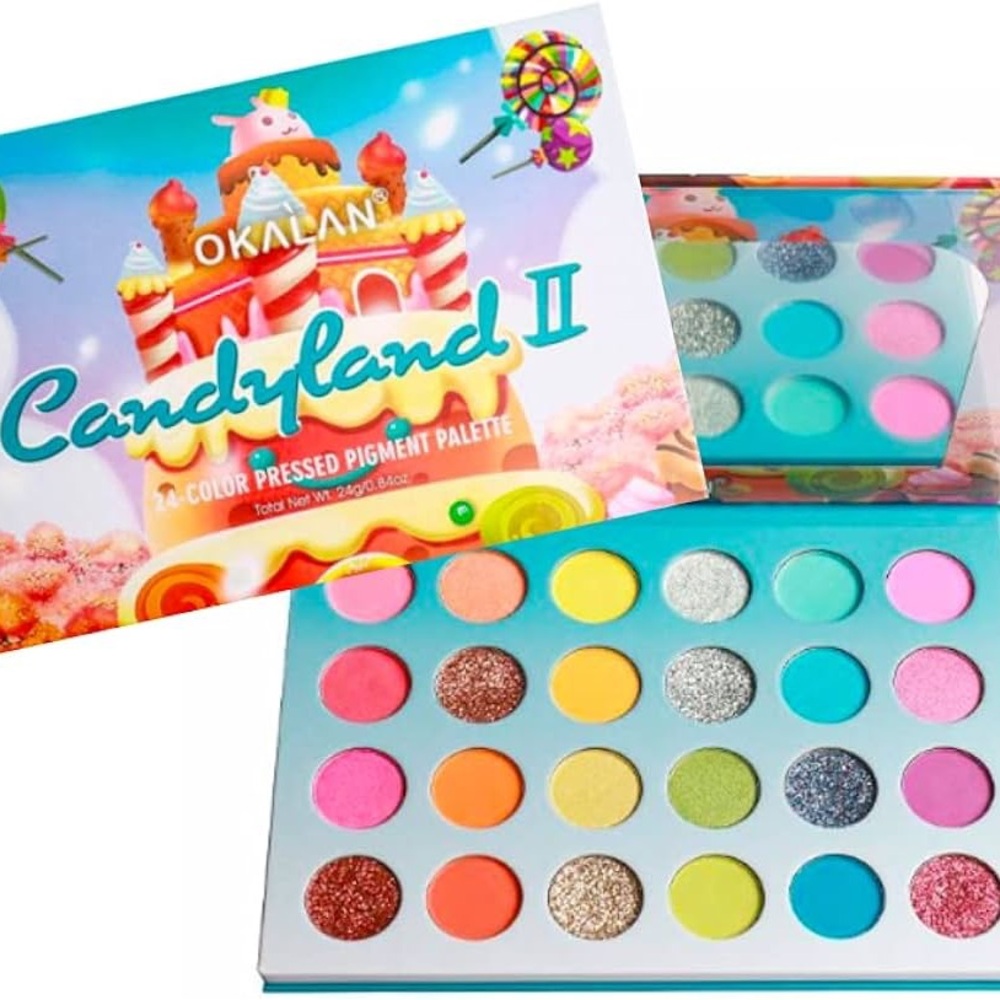 NEW Okalan Candyland II 24 Color Pressed Pigment Palette READ